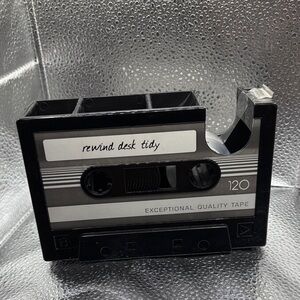 Black and Gray Cassette Tape Desk Tidy